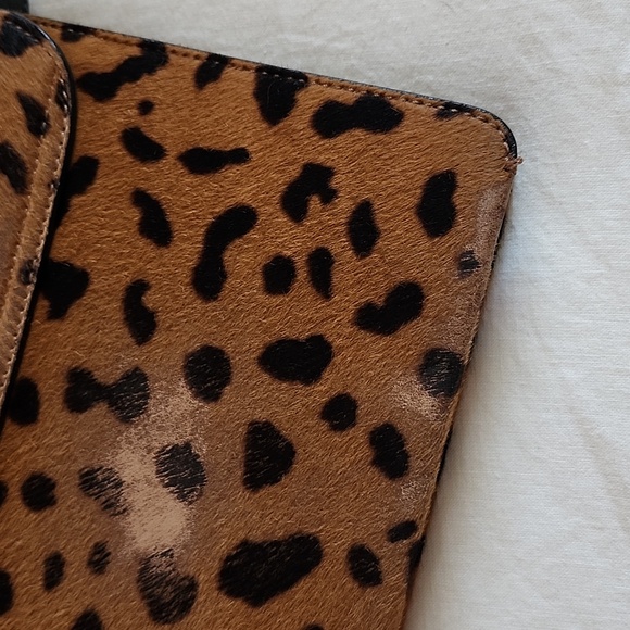 Charlotte Olympia Leather Calf Hair Leopard Accordion Bag - Picture 5 of 7